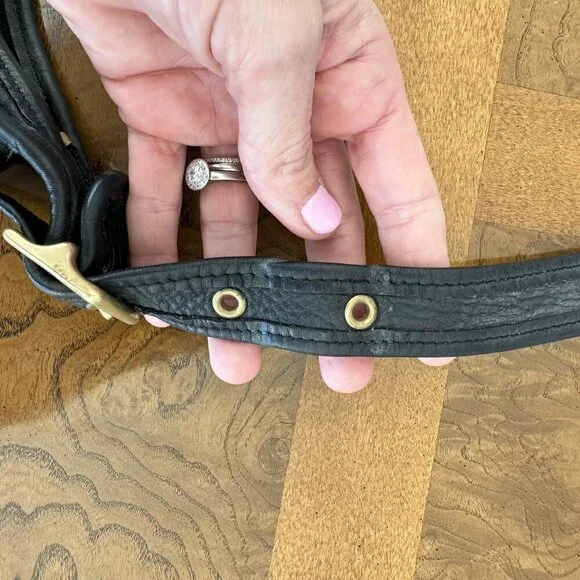 Vintage Coach Legacy Janice Black Leather Crossbody Shoulder Bag